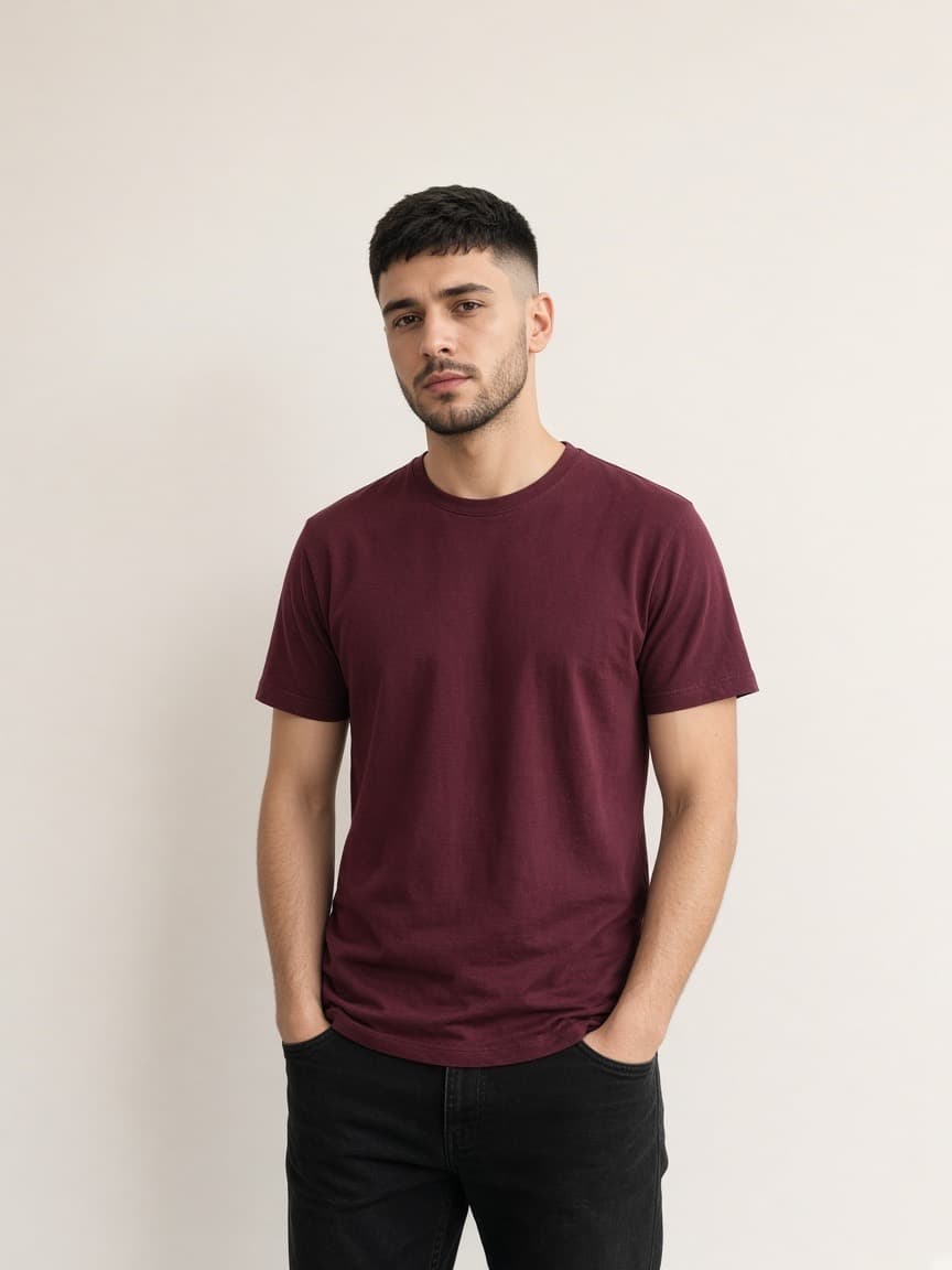 After Class in Maroon, worn