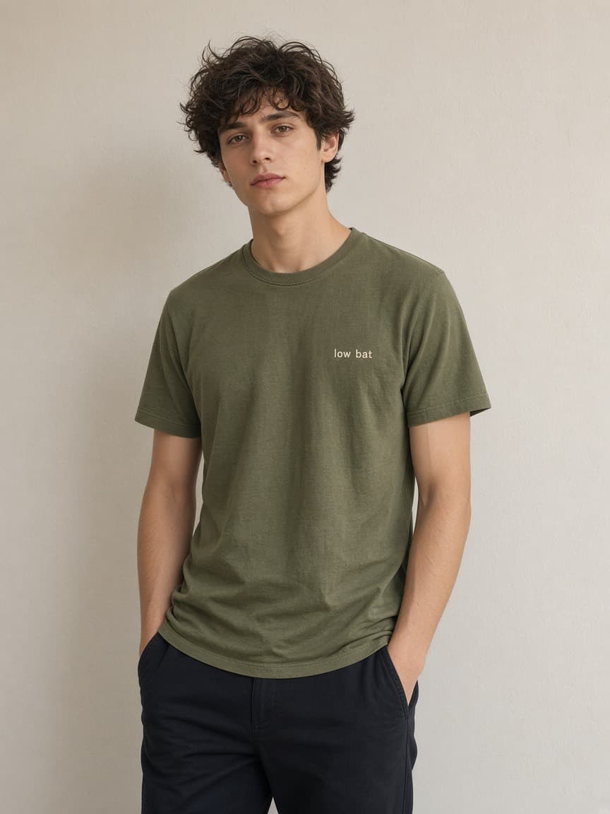 Low Battery in Olive, worn