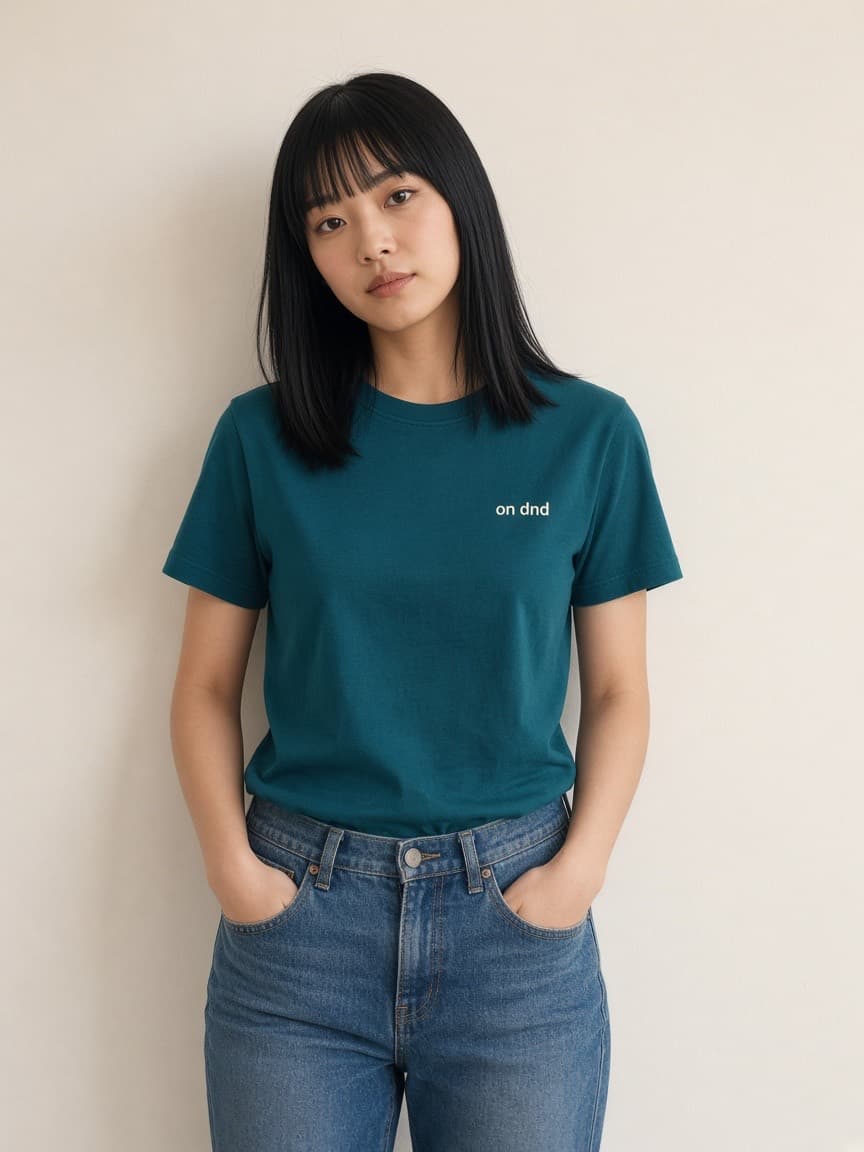 On DND in Teal, worn