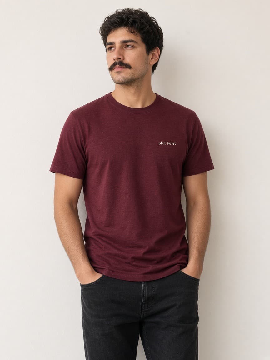 Plot Twist in Maroon, worn